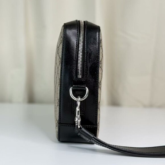 Gucci GG Logo Supreme Large Clutch Classic Beige & Black Handbag - Picture 4 of 9